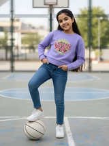 Girls "Enjoy The Vibes" Graphic Sweatshirt