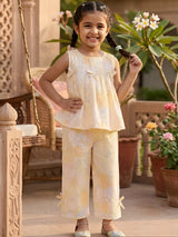 Girls' Floral Pastel Yellow Coordinate Set