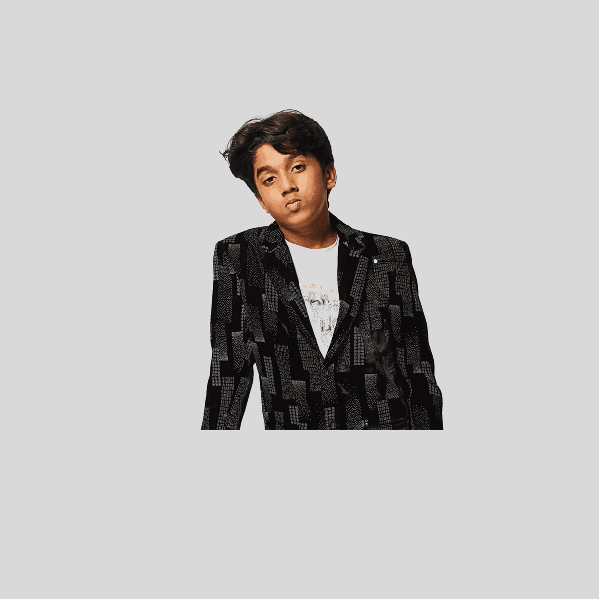 Boys Party Blazer With T-Shirt -Black