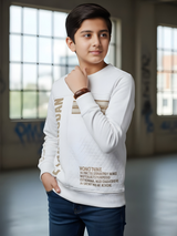 Boys' Ombré White 'LE-ADERUDAN' Graphic Tee