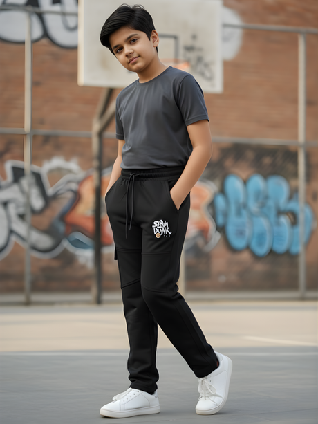 Boys' "Slam Dunk" Graphic Cargo Track Pants