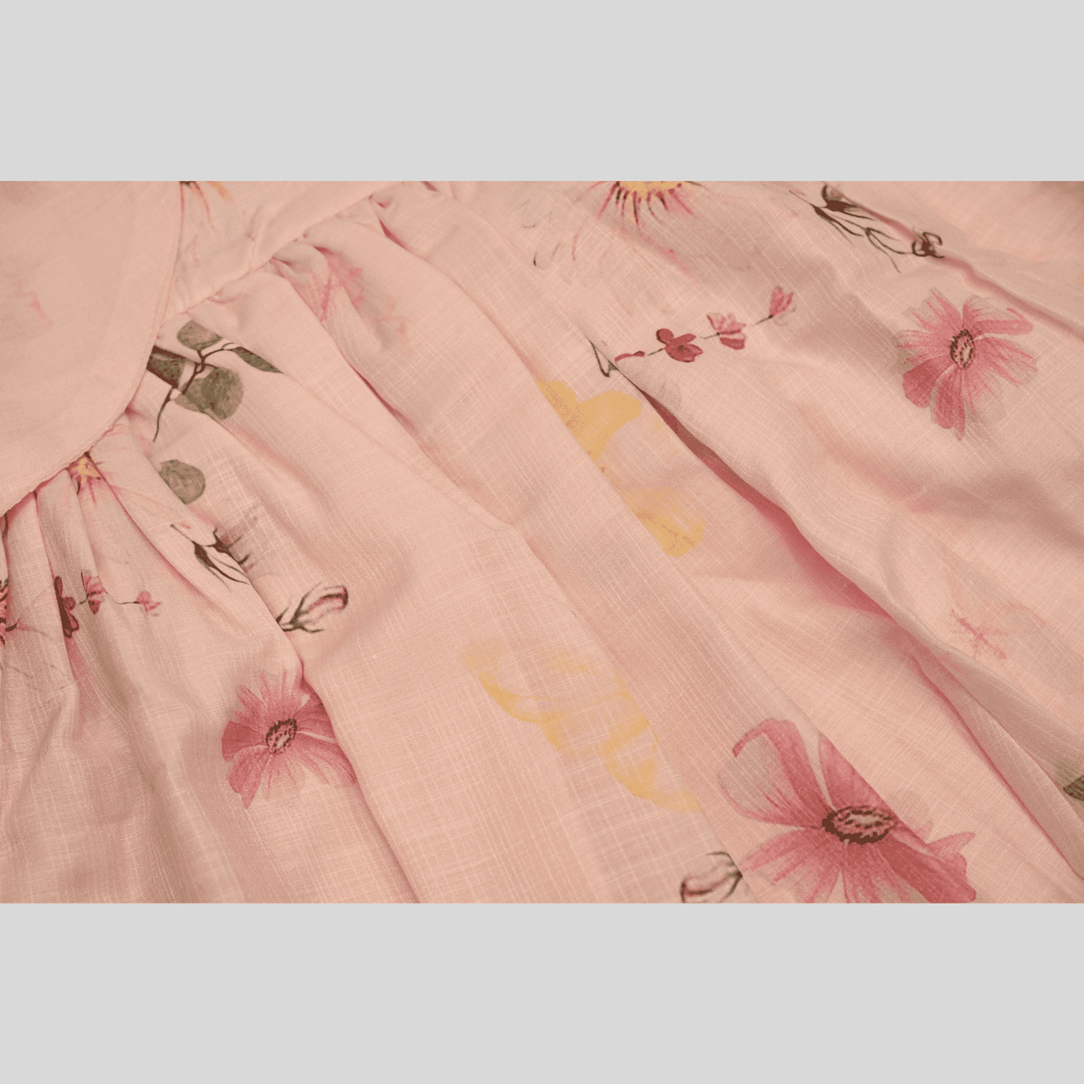 Girls Casual Printed Cotton Frocks - Pink