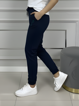 Girls' Premium Navy Blue Slim-Fit Jogger