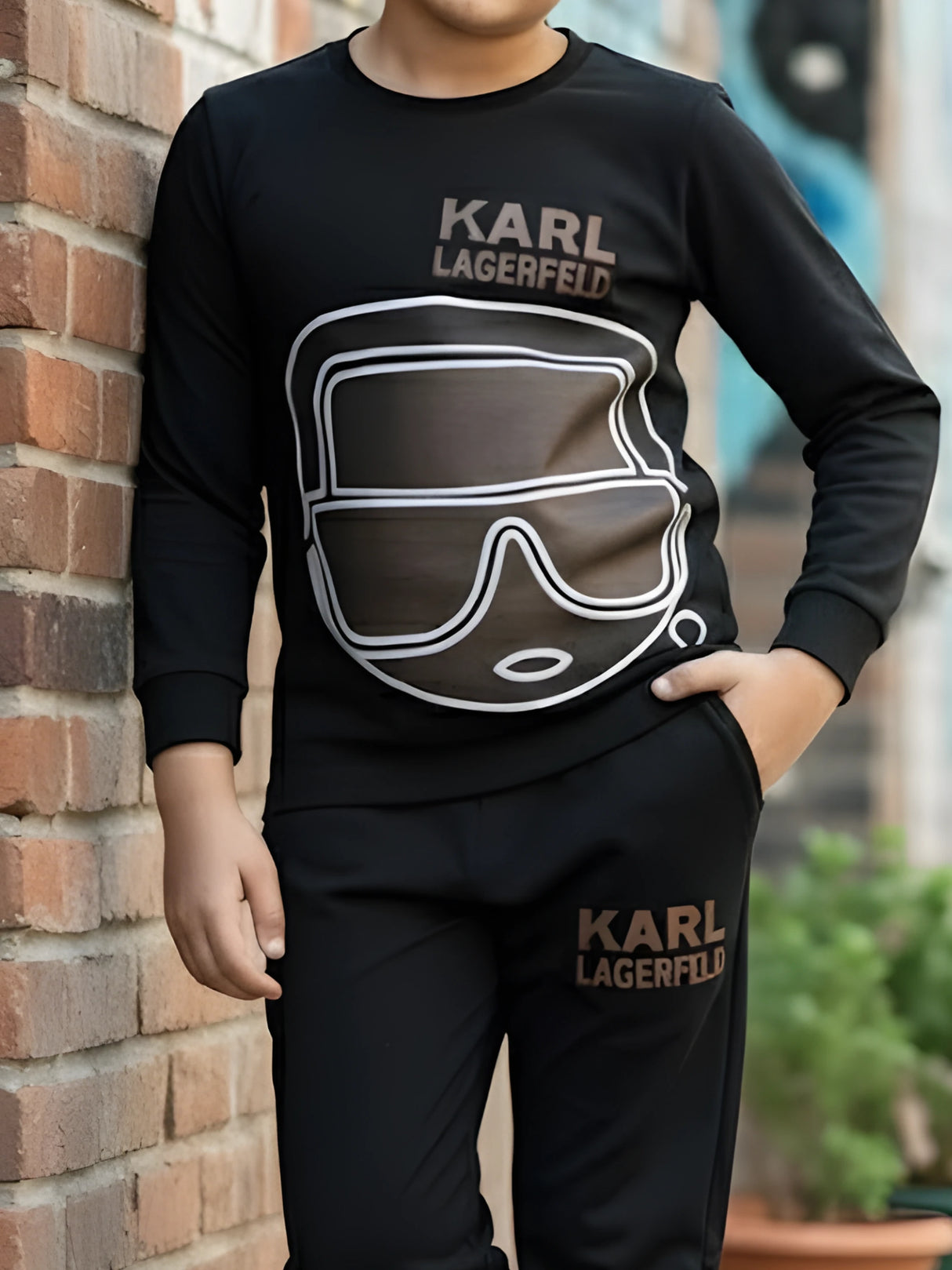 Boys Premium Karl Lagerfeld Inspired Cotton-Blend Co-ord Set
