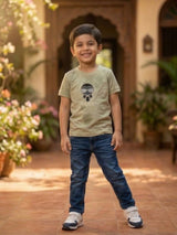 Boys Sage Green Graphic Print T-Shirt