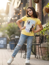 Girls' Yellow Disney Frozen II "Family Built on Trust" Graphic T-Shirt