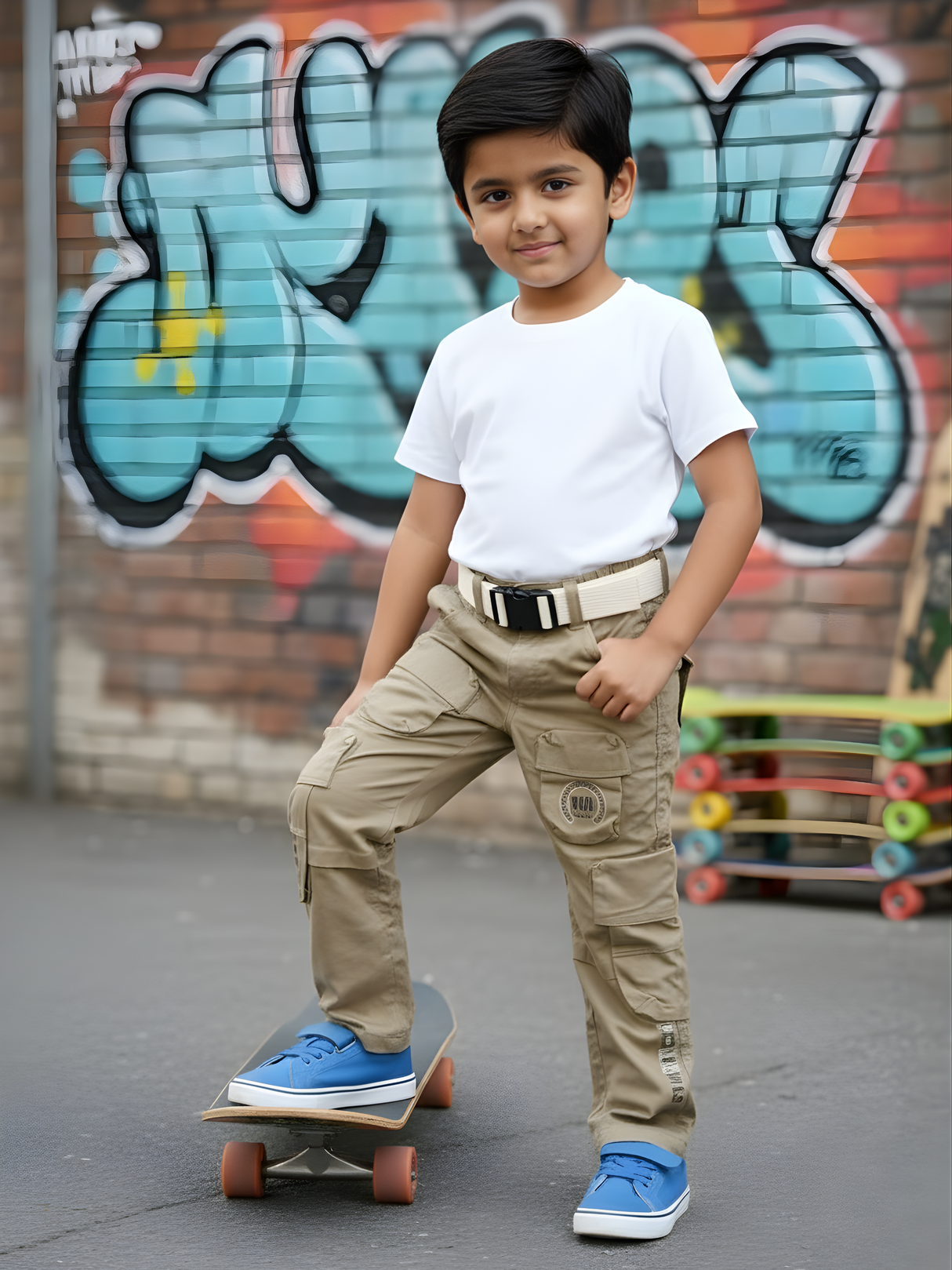 Adventure-Ready Khaki Multi-Pocket Cargo Pants