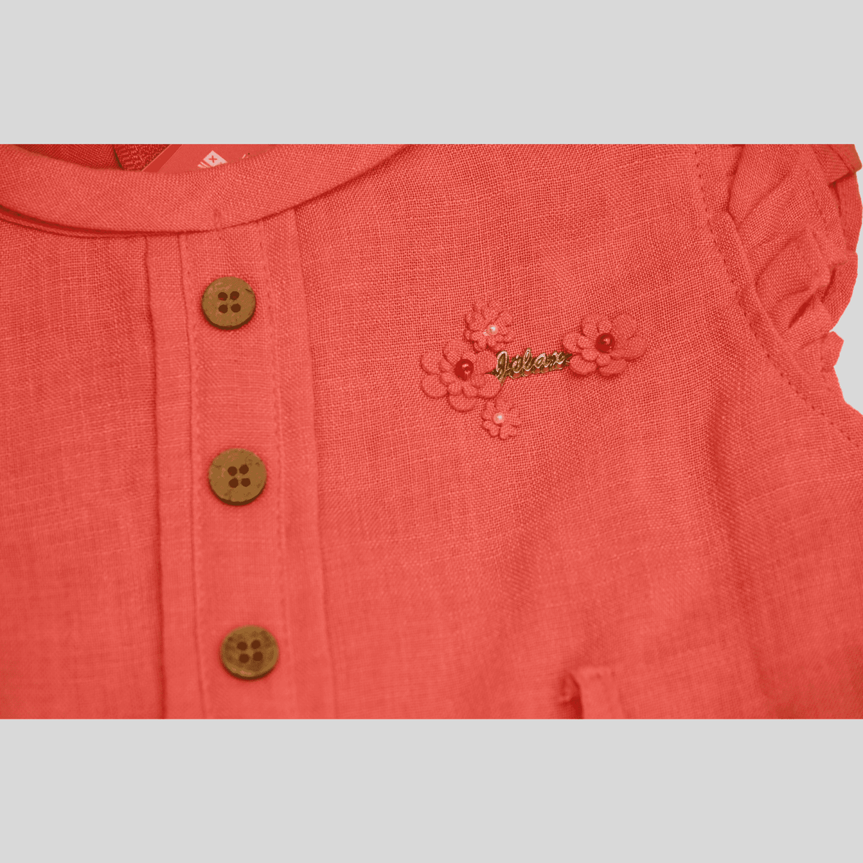 Girls Casual Printed Cotton Frocks - Pink
