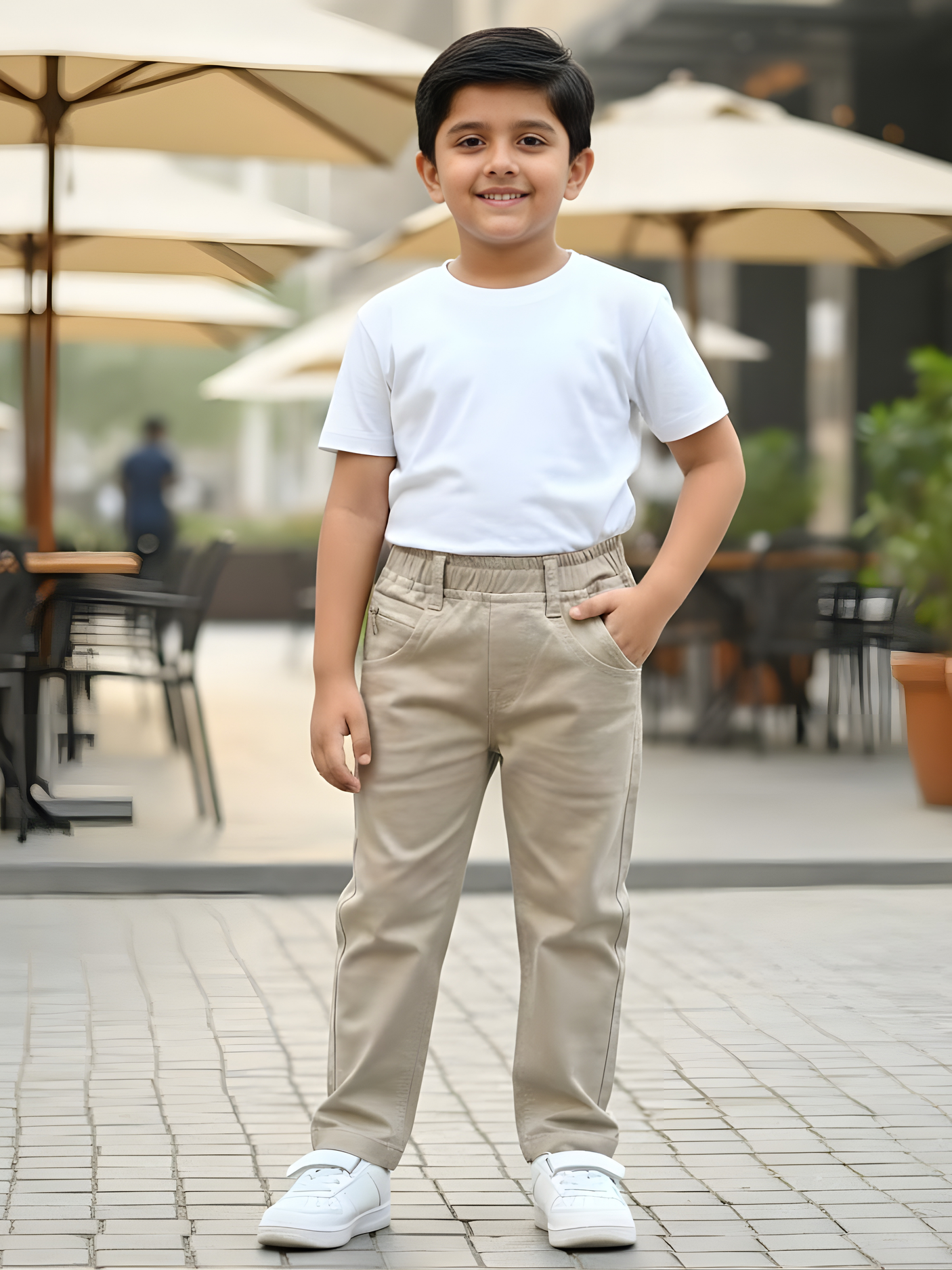 Boys Cotton Regular Fit Trousers