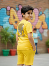 Boys' Sunshine Yellow Graphic Tee & Shorts Active Set