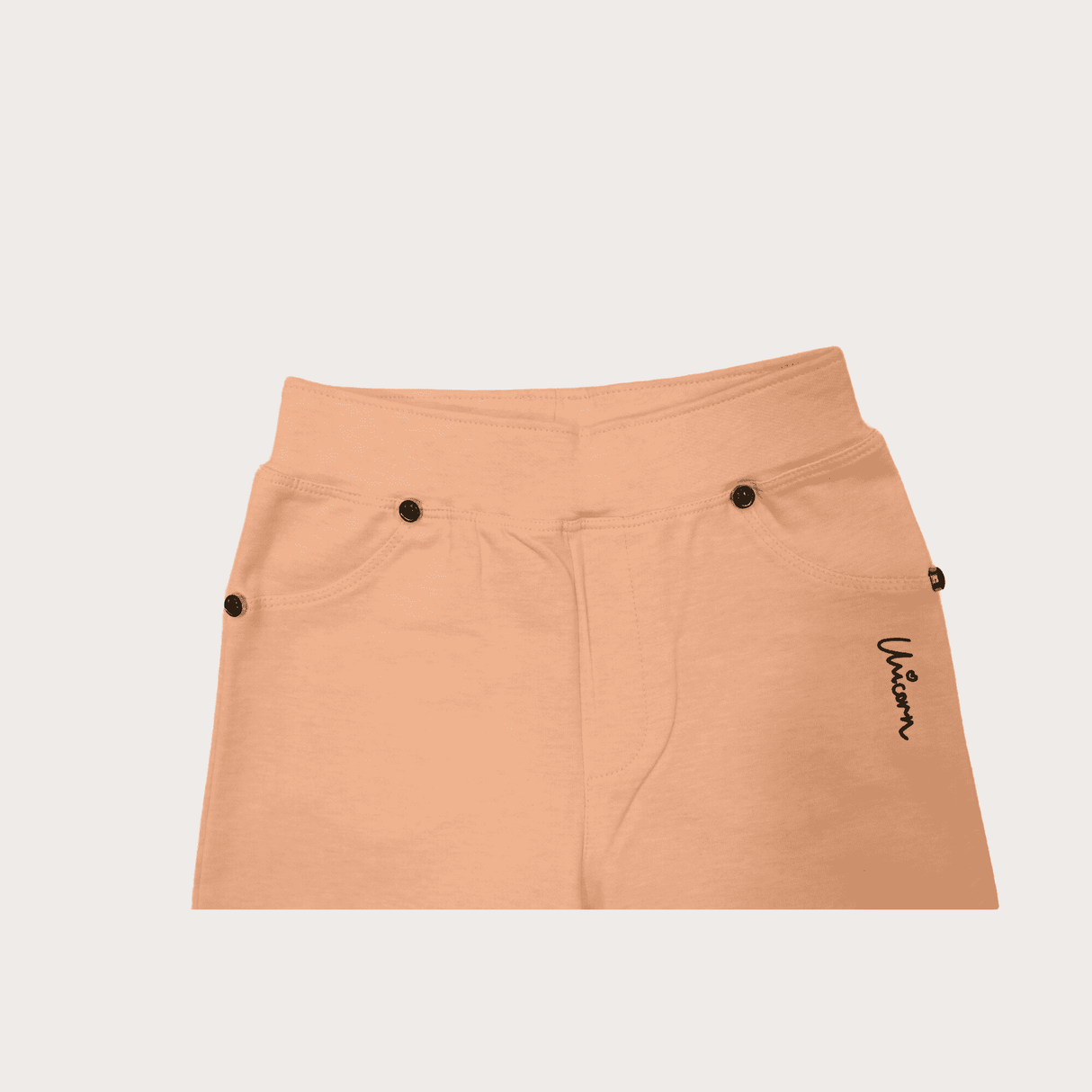 Girls Casual Plain Yoga Pant  - Peach