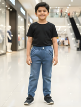Boys' Light Blue Elasticated Comfort Fit Jeans