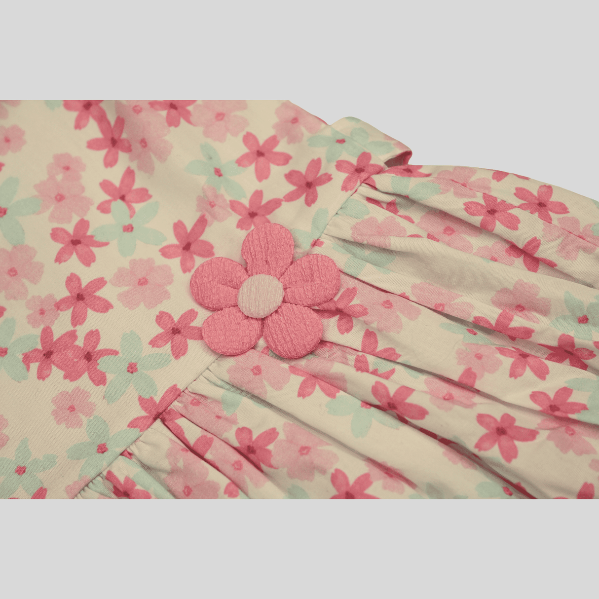 Girls Casual Printed Cotton Frocks - Pink