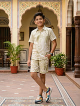 Boys Sage Green Abstract Print Coordinate Set