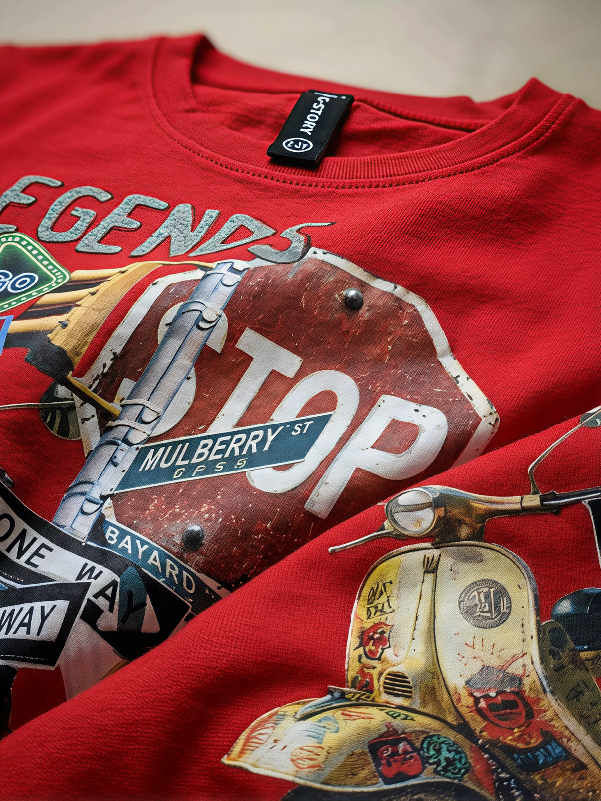 Boys Red Legends Graphic Print T-Shirt