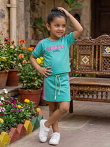 Girls Blue Brave Girl Skirt Coordinate Set