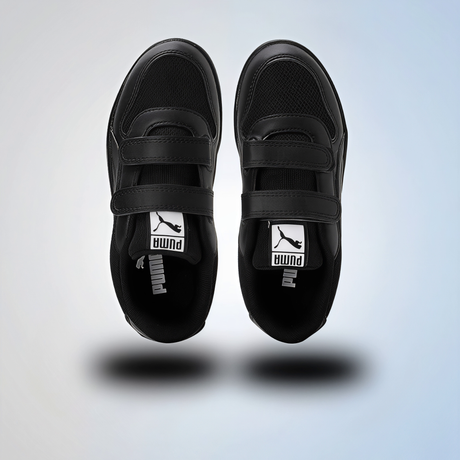 Puma Black Velcro Unisex School Shoes.