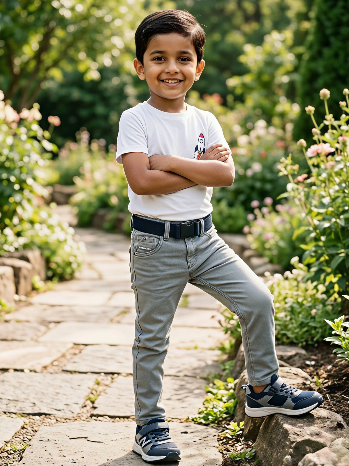 Boys Premium Slim Fit Dark Grey Denim Jeans