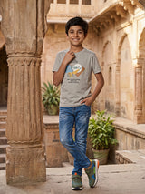 Boys Urban Graphic Print Grey T-Shirt