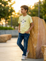 Boys' Sage Green "Explore Your Style" Graphic T-Shirt