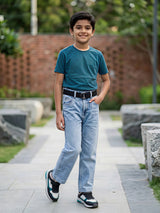 Boys' Premium Light Blue Straight Fit Denim Jeans