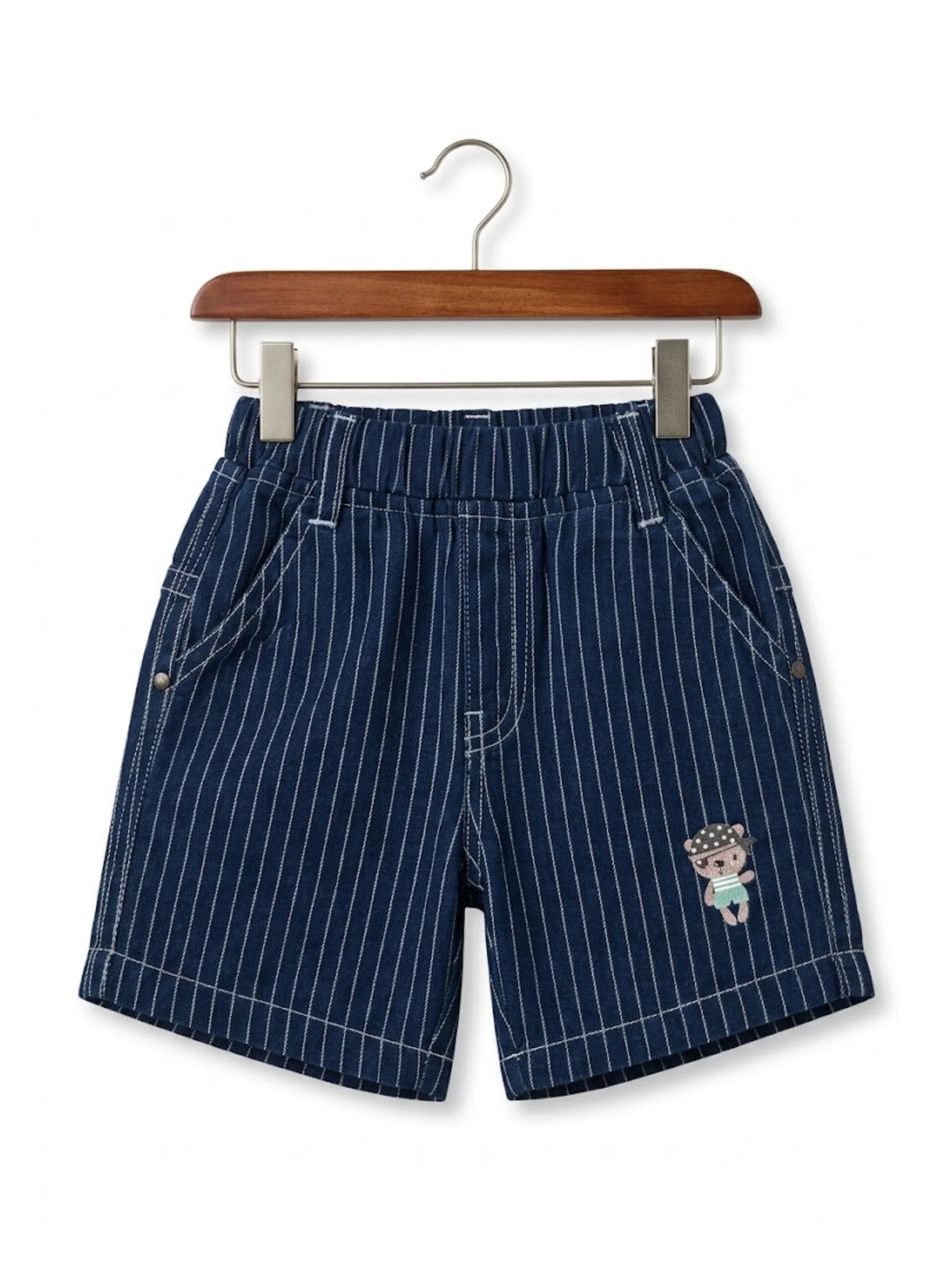Boys Sea Green Pirate Ship Graphic T-Shirt and Striped Shorts Set