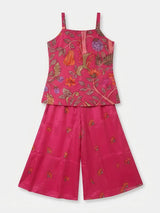 Rani Floral Print Palazzo Set with Dupatta Kids Ethnic Wear
