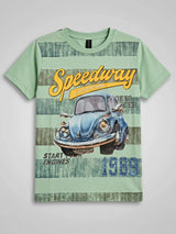 Boys Green Speedway Graphic T-Shirt