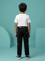 Boys Classic Black Regular Fit Jeans.