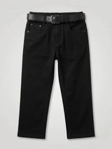 Boys Classic Black Regular Fit Jeans.