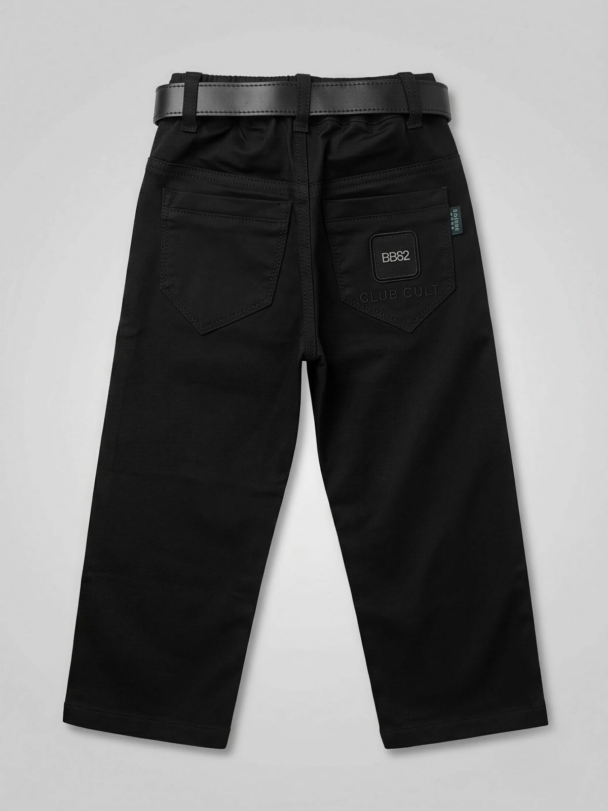 Boys Classic Black Regular Fit Jeans.