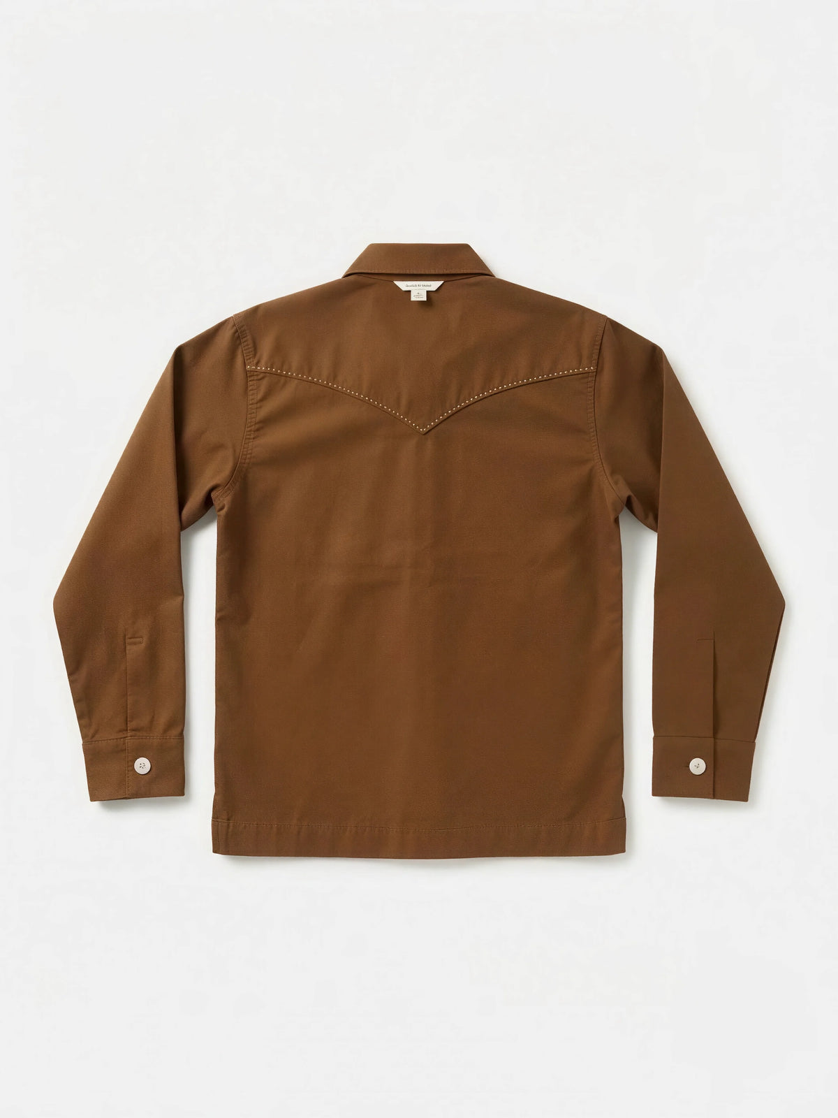 Boys Brown Casual Overshirt & White T-Shirt Combo Set
