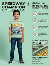 Boys Green Speedway Graphic T-Shirt