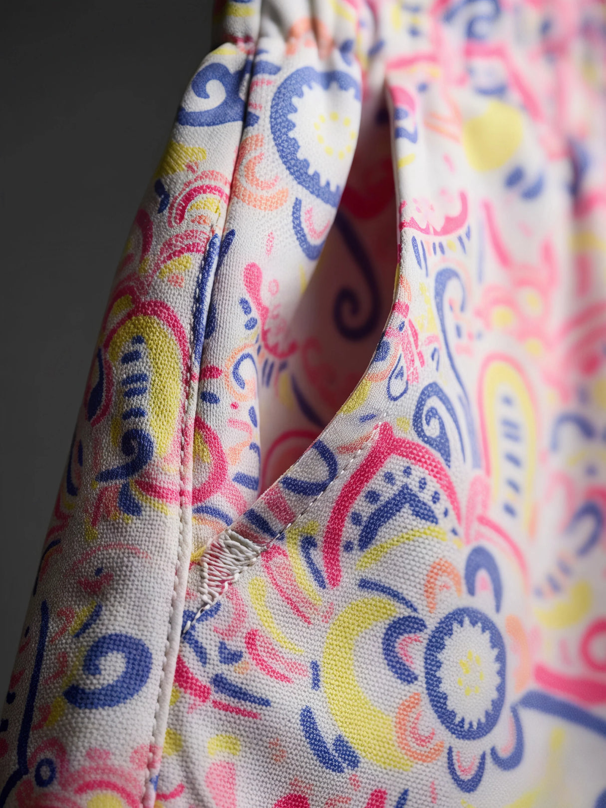 Girls' White Printed Casual Shorts with Pockets
