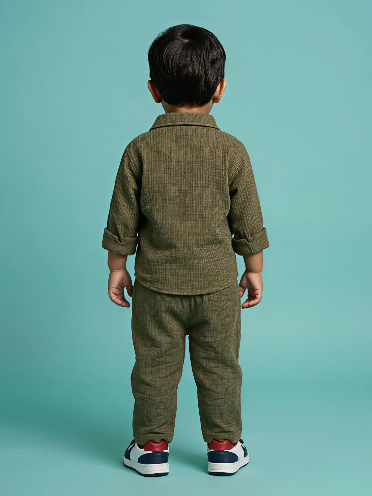Boys Olive Green Co-ord Set