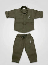 Boys Olive Green Co-ord Set