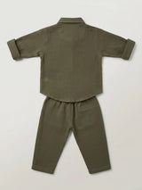 Boys Olive Green Co-ord Set