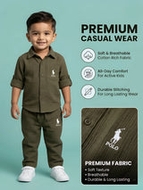 Boys Olive Green Co-ord Set