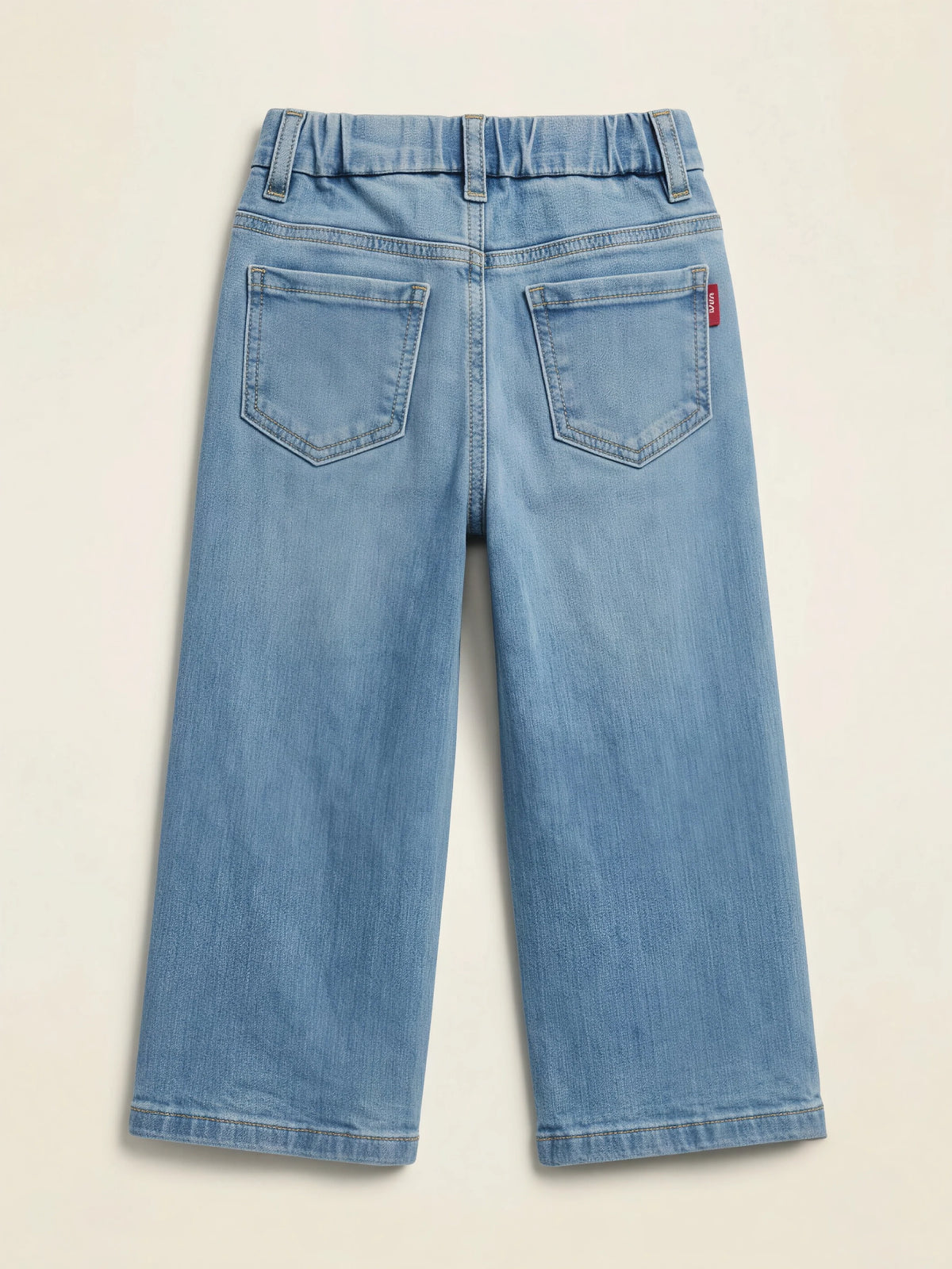 Girls Light Blue Wide Leg Casual Pants.