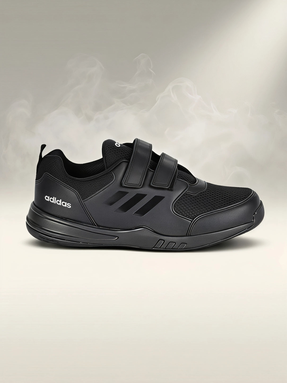 Adidas Element 1.0M Black Velcro School Shoes.