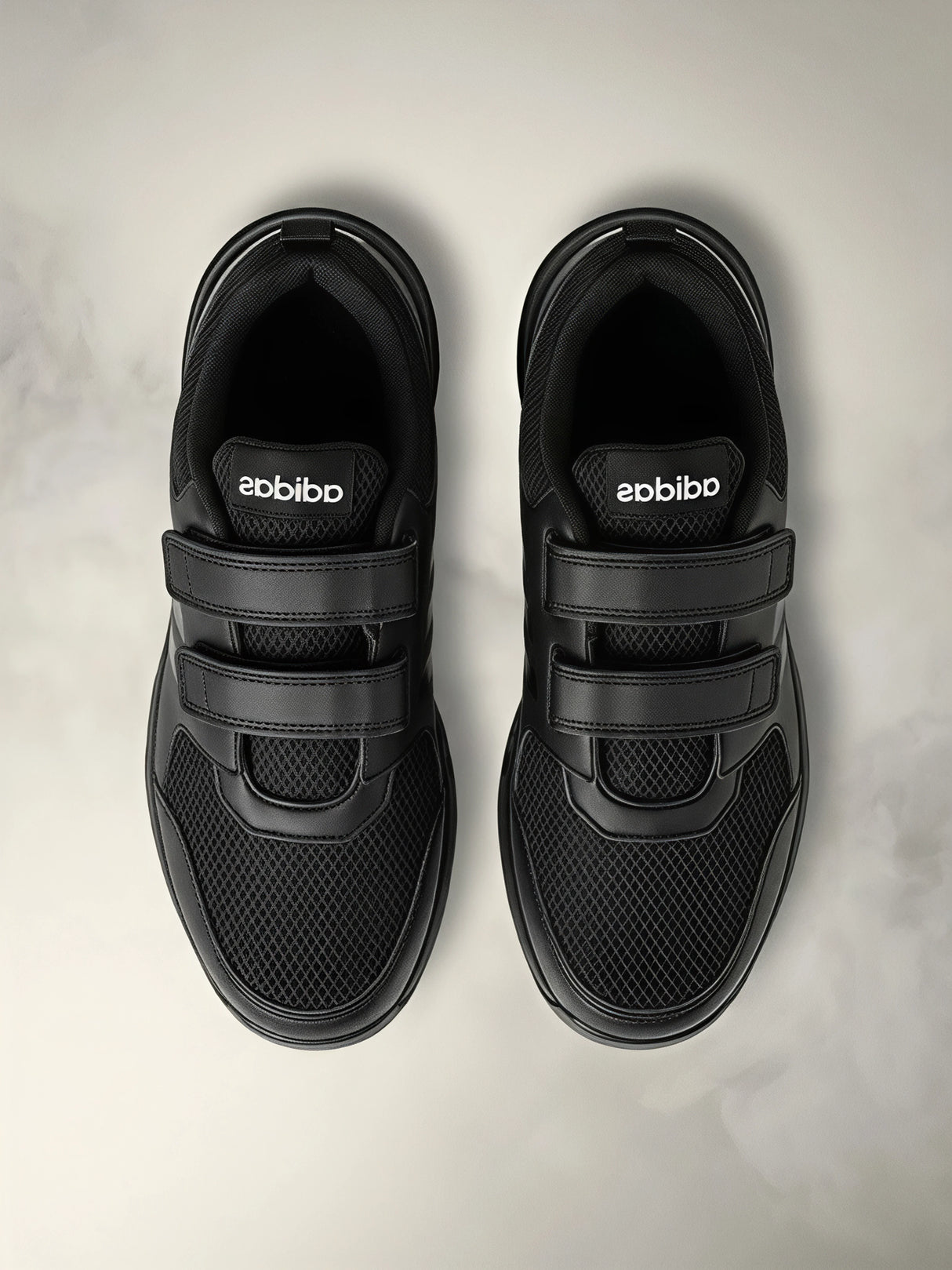Adidas Element 1.0M Black Velcro School Shoes.
