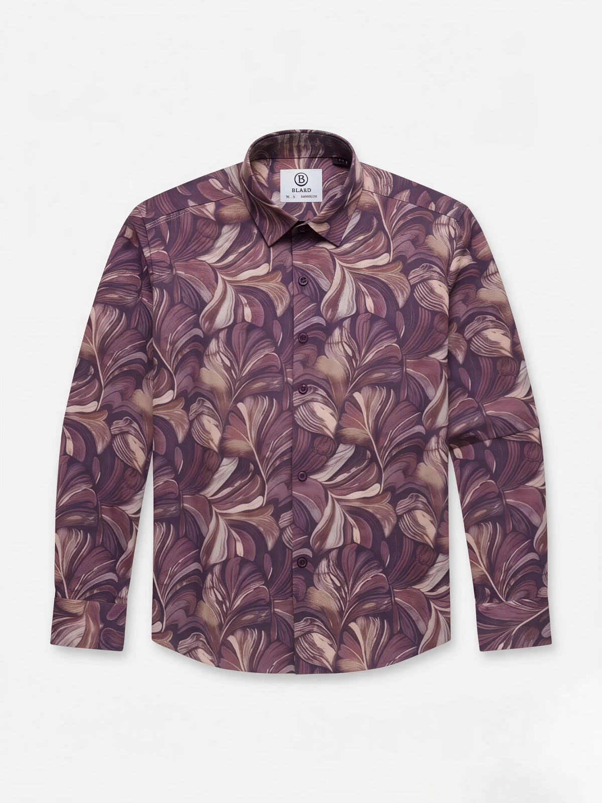 Purple Abstract Print Shirts