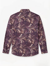 Purple Abstract Print Shirts