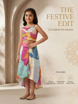 Rani Printed Crop Top Choli Set for Girls