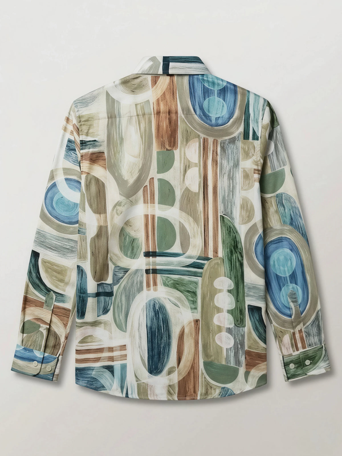 Boys Green Abstract Print Casual Shirt.