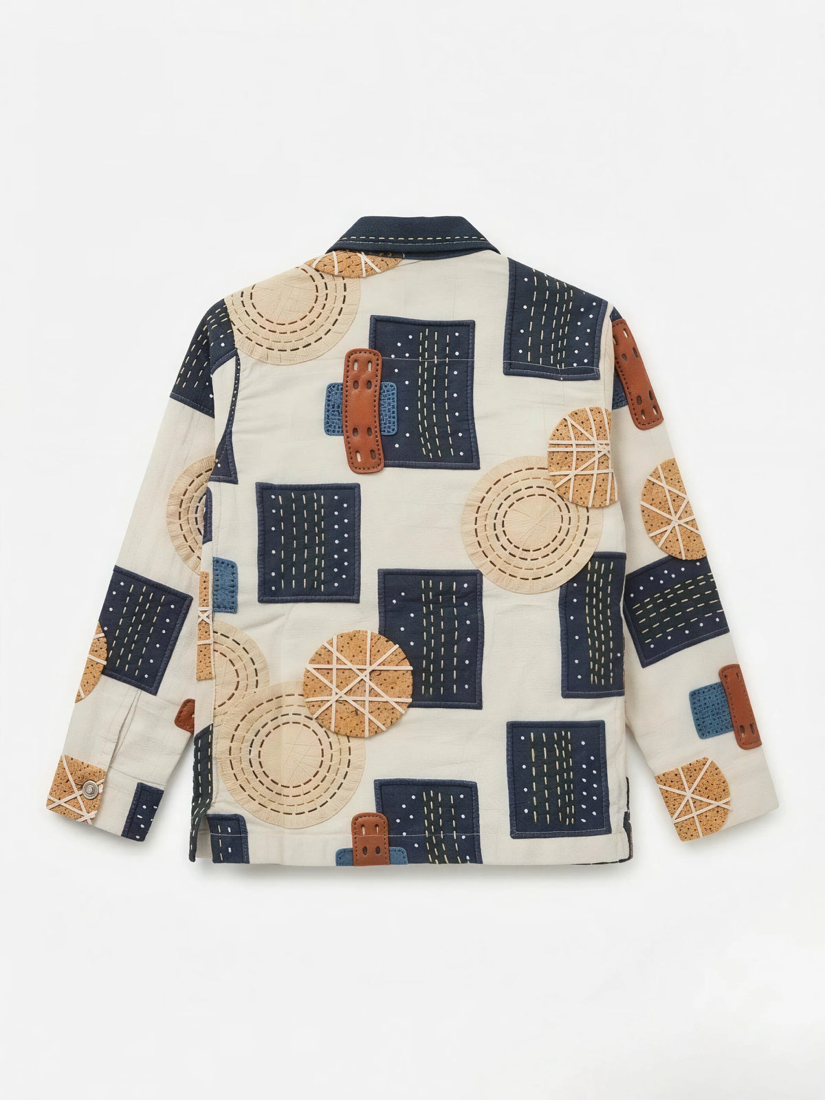 Boys Cream Printed Full Sleeve Casual Shirt and T-Shirt Set