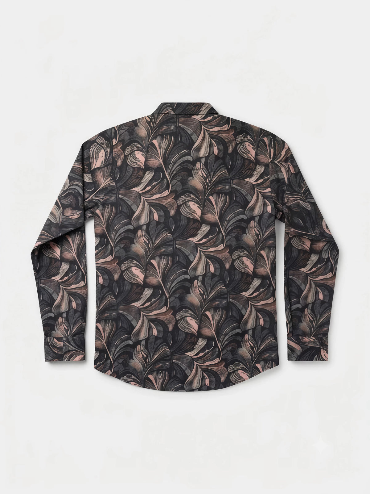 Boys Black Floral Printed Casual Full Sleeve Shirt