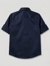 Boys Navy Blue Casual Shirt.