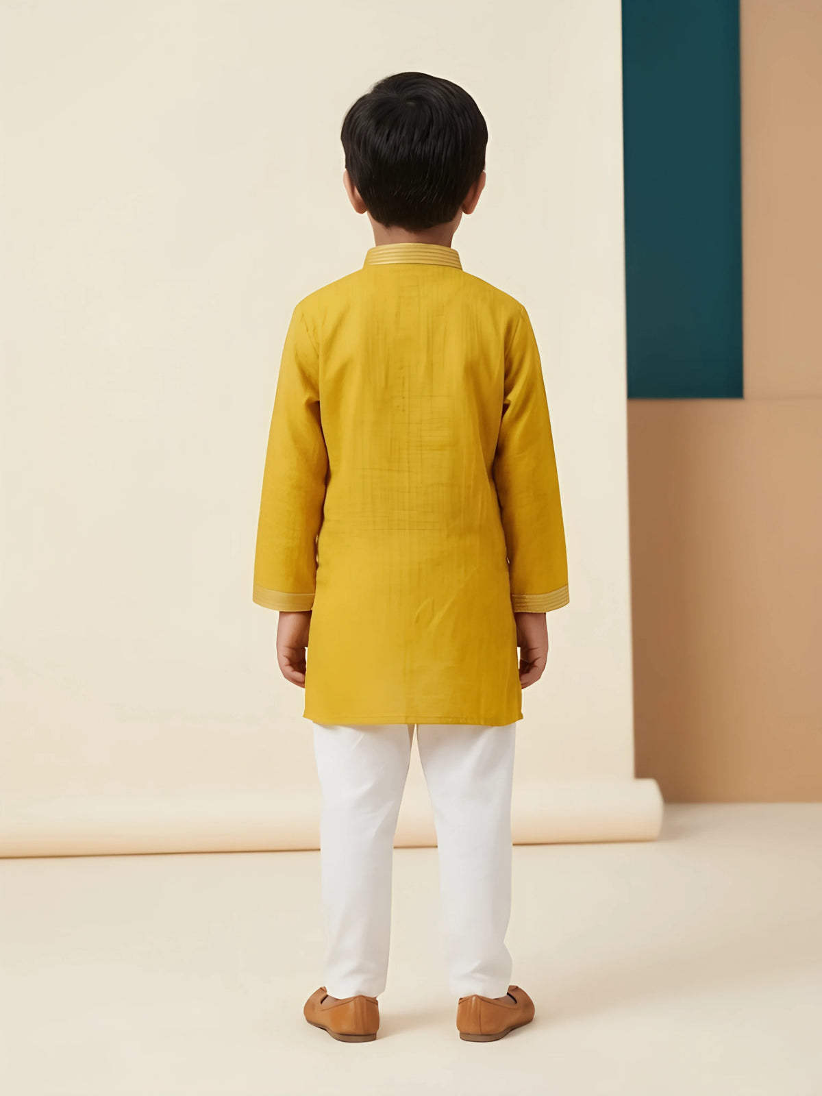 Boys Yellow Ethnic Kurta Set