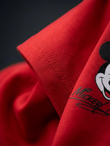 Boys Red Mickey Mouse Graphic Cotton T-Shirt